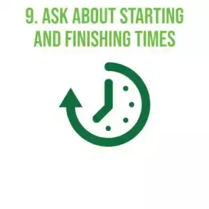 Starting and Finishing Times