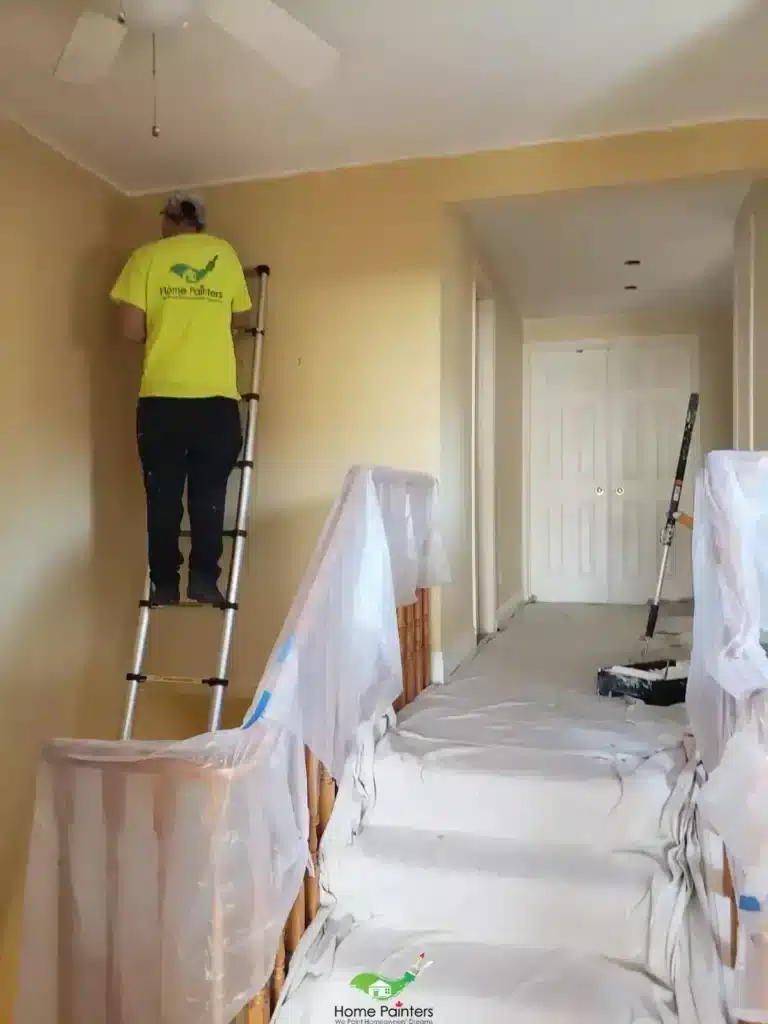 Interior Painting During Drop Sheets and Protections