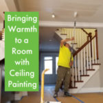 bringing warmth to a room with ceiling painting