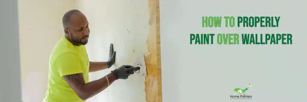 Painting shop over wallpaper