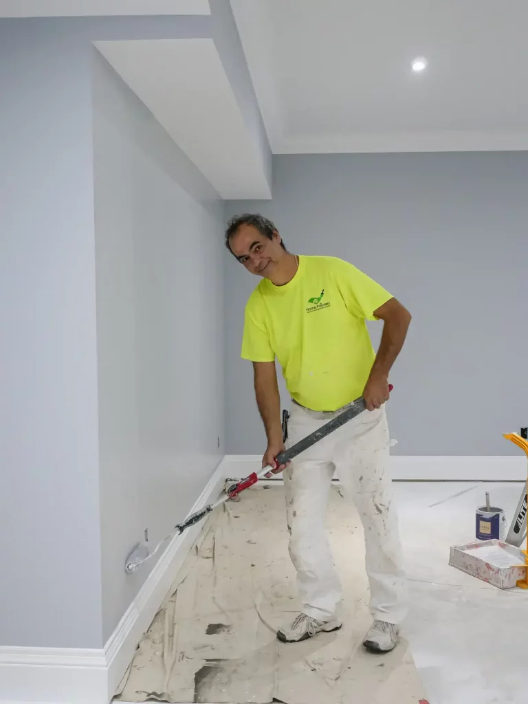 painter painting with roller