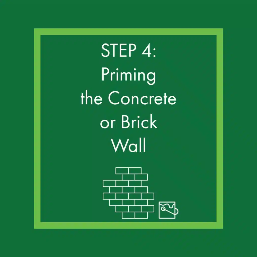 Priming the Concrete or Brick Wall