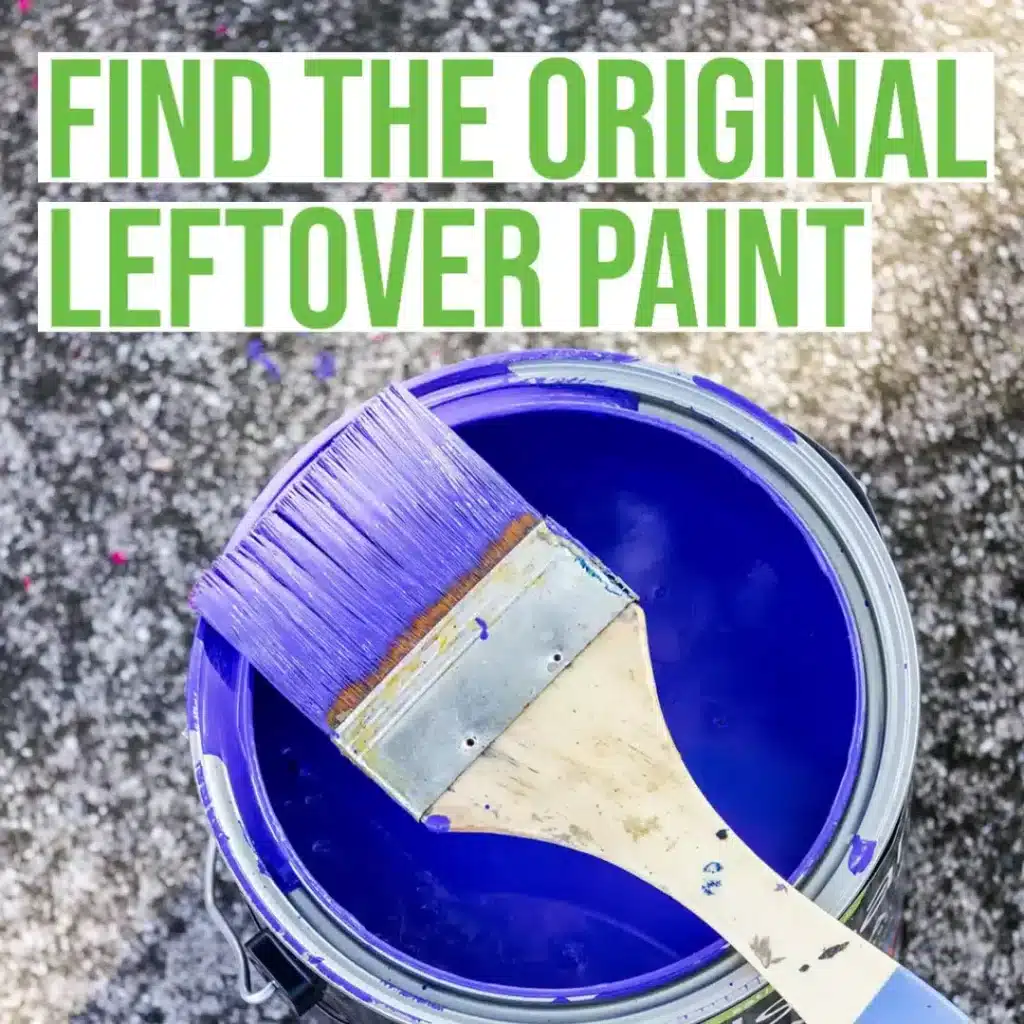 Find The Original Leftover Paint