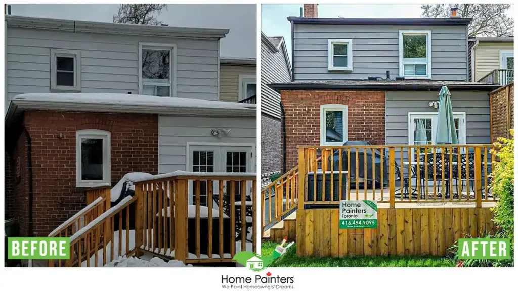exterior before and after