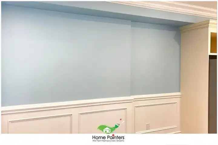 powder blue wall painted by painters