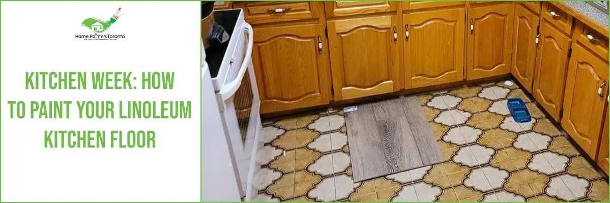 Kitchen Week - How to Paint Your Linoleum Kitchen Floor Banner