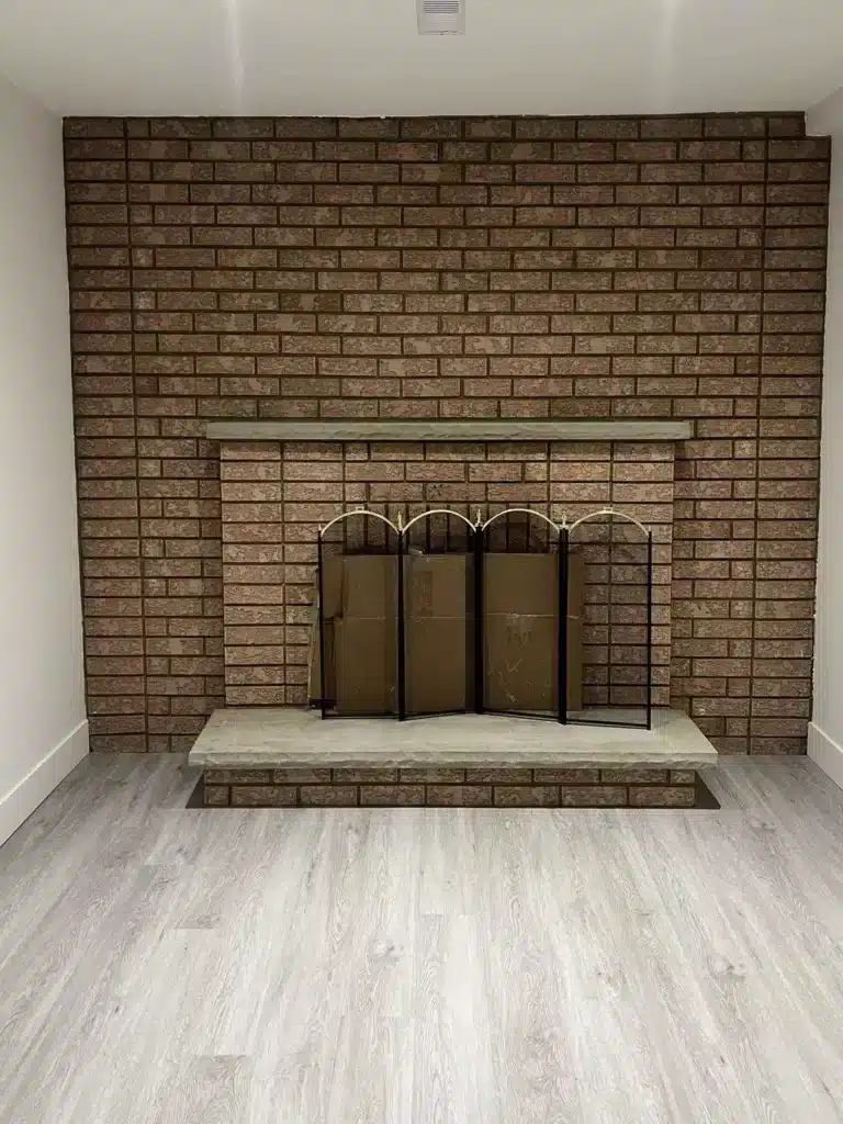 Refacing a Brick Fireplace