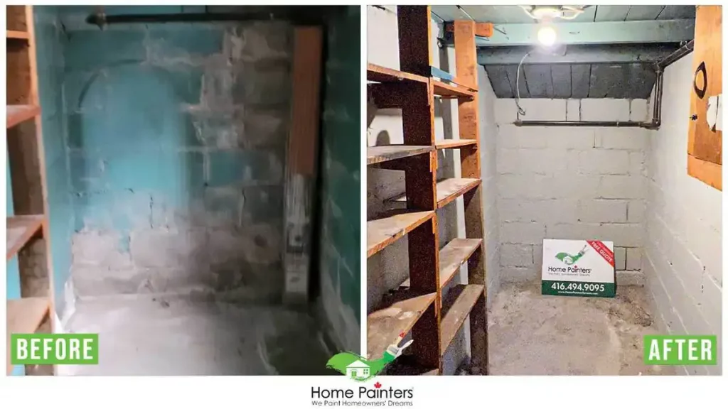 basement repair before and after photos