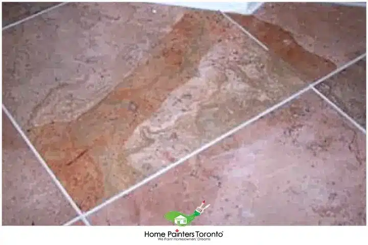 damaged linoleum floor