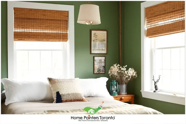 Interior Green Wall Bedroom