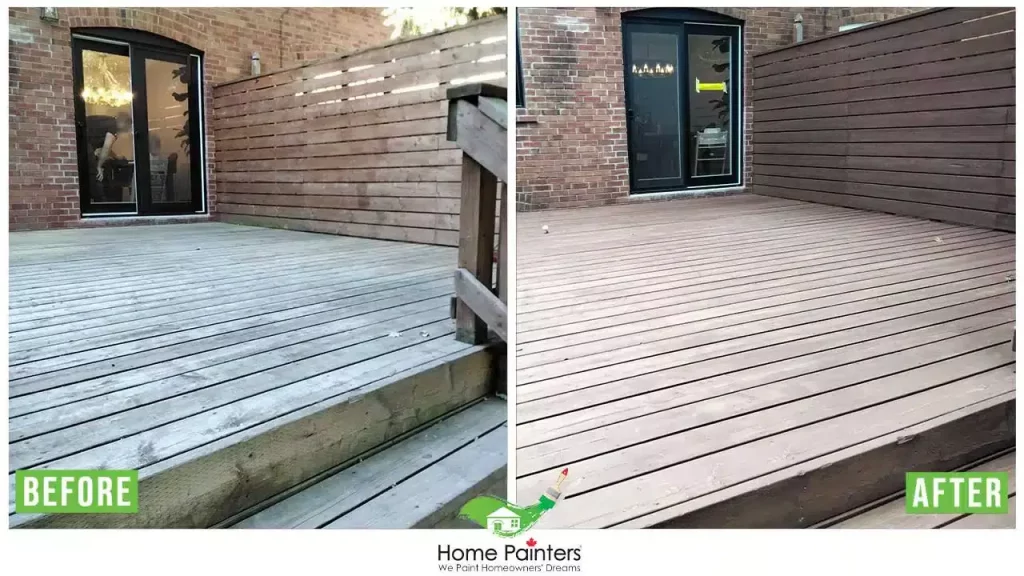 deck staining by painters