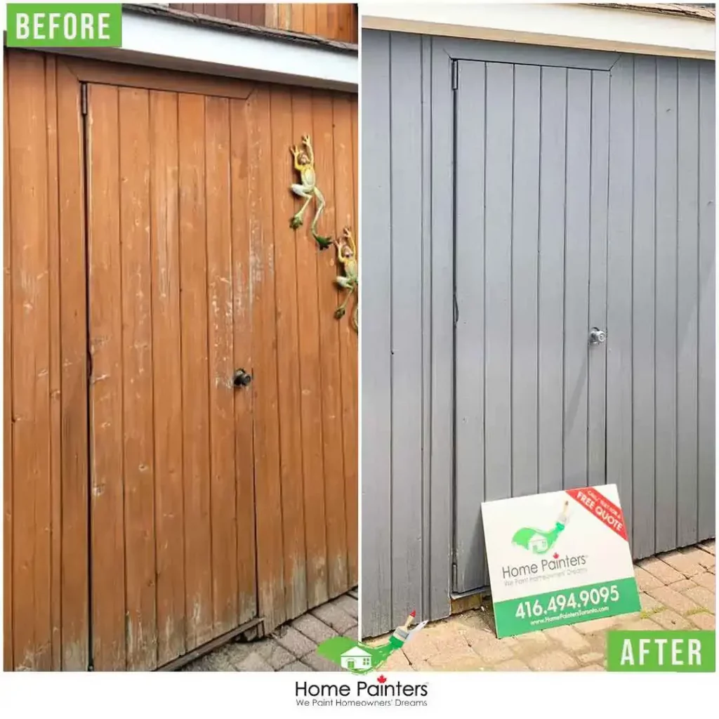 garage wood door painting