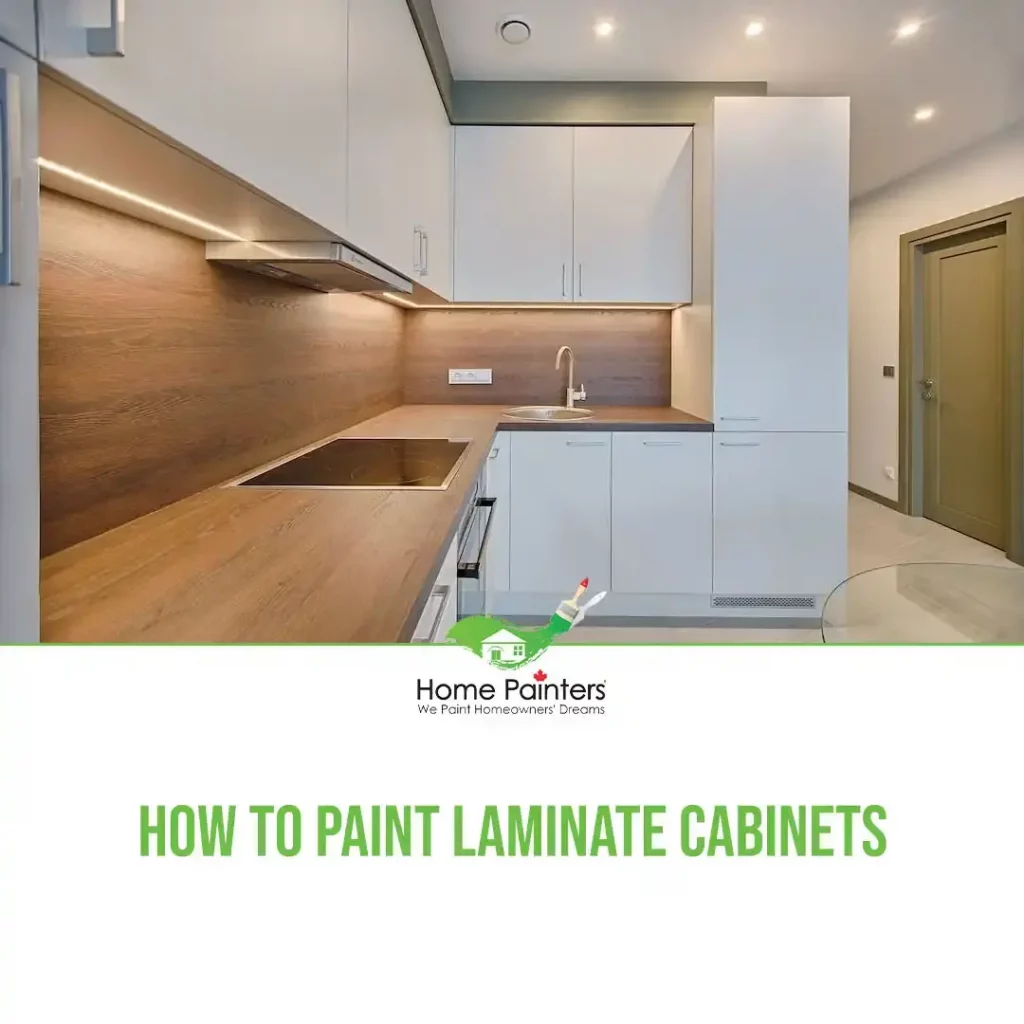 How to Paint Laminate Cabinets featured