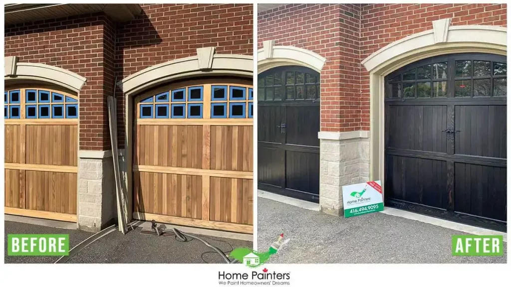 garage front door painting by home painters toronto