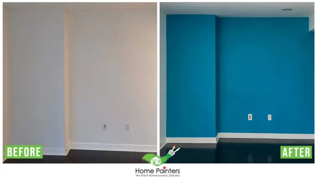 Interior Blue Wall Painting