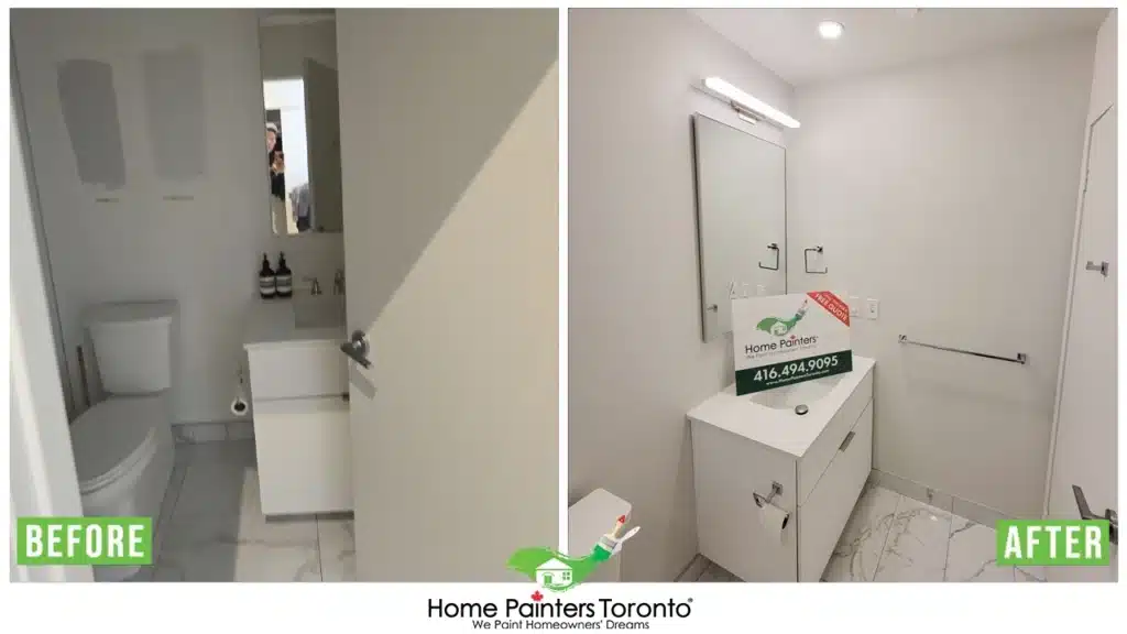 Interior Condominium Bathroom Wall Painting By Home Painters Toronto