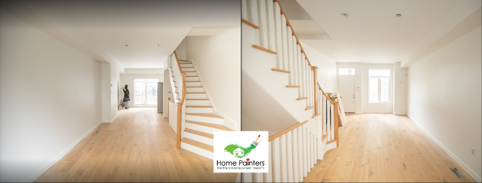 Interior staircase painting by Toronto painting company