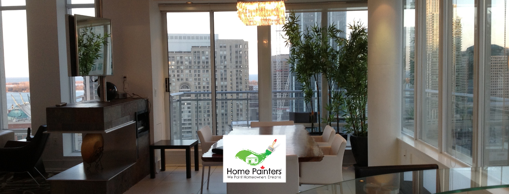 Interior Apartment painting with lots of windows by Toronto painting company