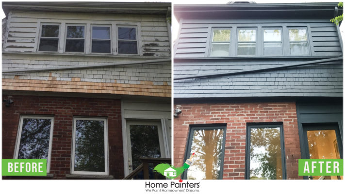 TEMPLATE BEFORE AND AFTER HPT for youtube, Before and after pictures for brick staining and painting on exterior of a residential house, cost to paint a brick house, is it better to stain or paint brick, how long does stained brick last, brick painters, staining brick house, stained brick exterior