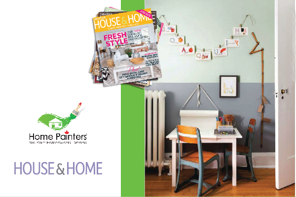 Home Painters Toronto Kid's room renovation in soft green and blue for House & Home magazine