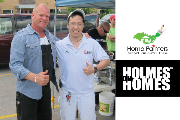 Brian Young from Home Painters Toronto with Mike Holmes from Holmes on Homes for HGTV