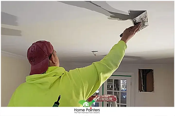 How To Re Stucco Your Ceiling If There Is A Water Stain Hpt