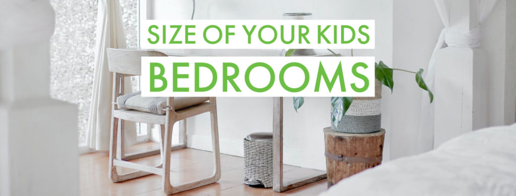 size of kids bedrooms
