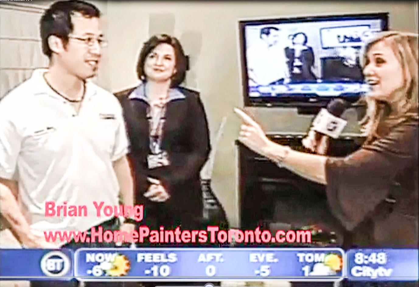 CityTV’s Breakfast Television show 48 Hour Makeover, Brian Young from Home Painters Toronto and Marilyn in collaboration with the Home Depot