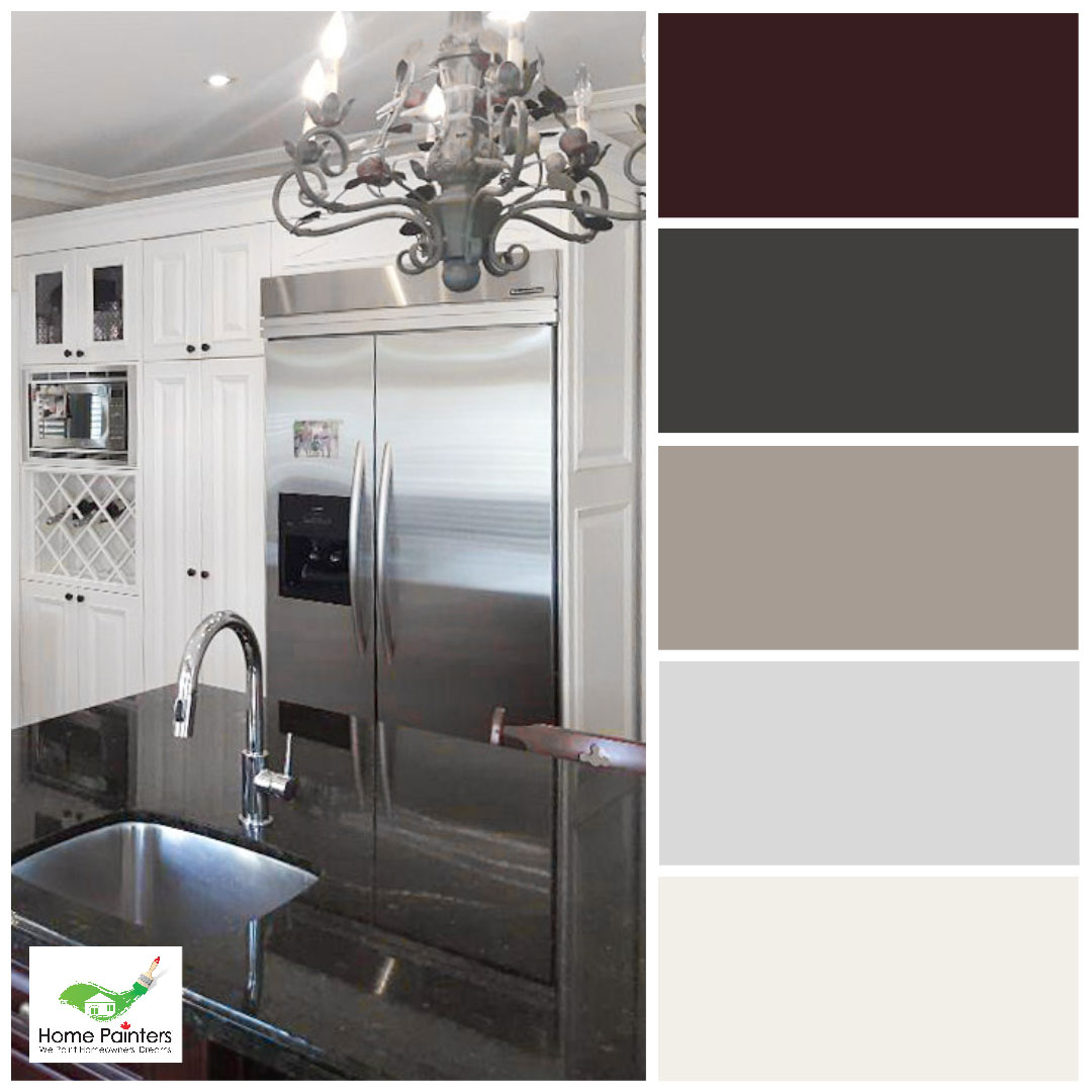 large modern white kitchen in canadian home in toronto painted by local house painters service
