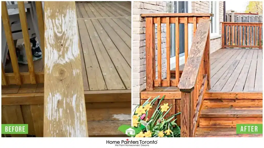 Before And After Deck Staining Home Painters