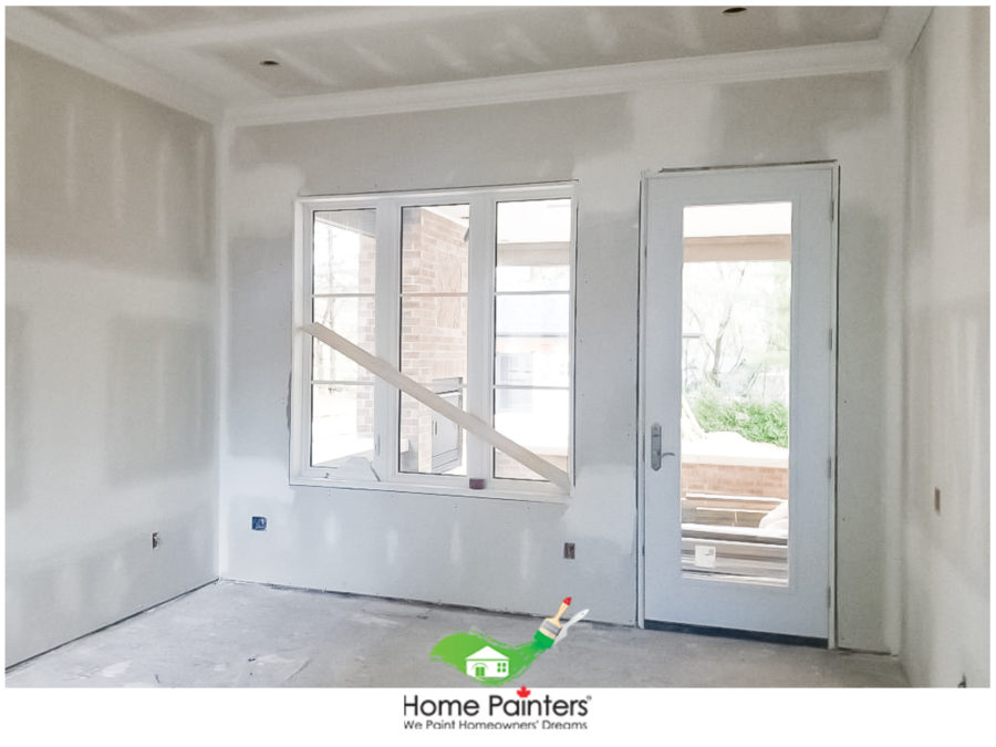 Interior Painting_Drywall Installation_taupe_Master Bathroom Before and after Drywall and counters