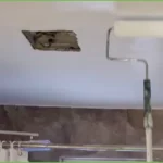 painting the ceiling in a bathroom