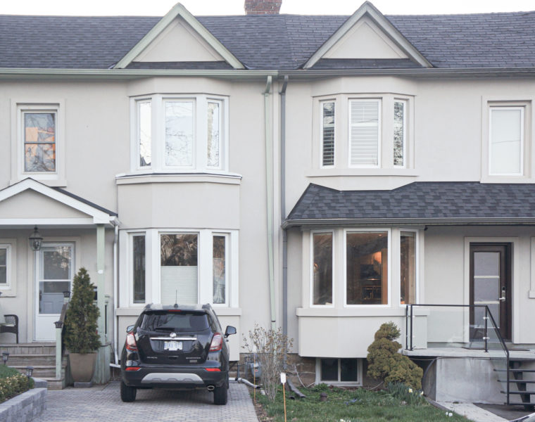 cream exterior residential house by Toronto painting company