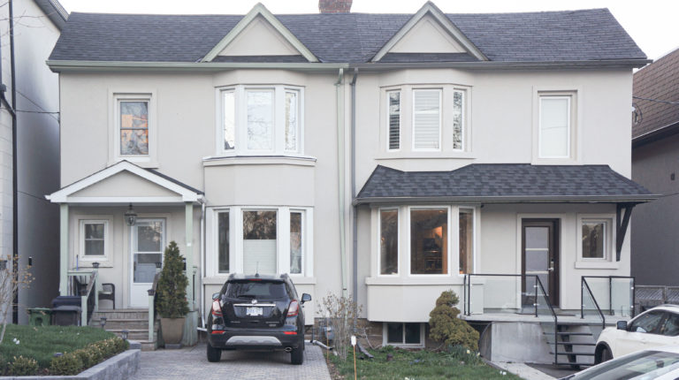 cream exterior residential house by Toronto painting company