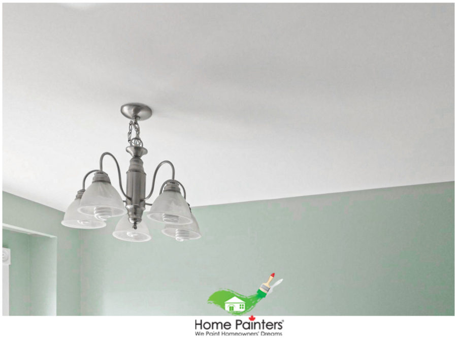 interior painting - ceiling paint of mint green colour