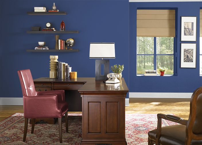 Blue Colored Office Paint Colours