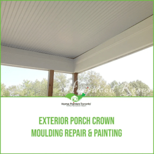 Exterior Porch Crown Moulding Repair and Painting