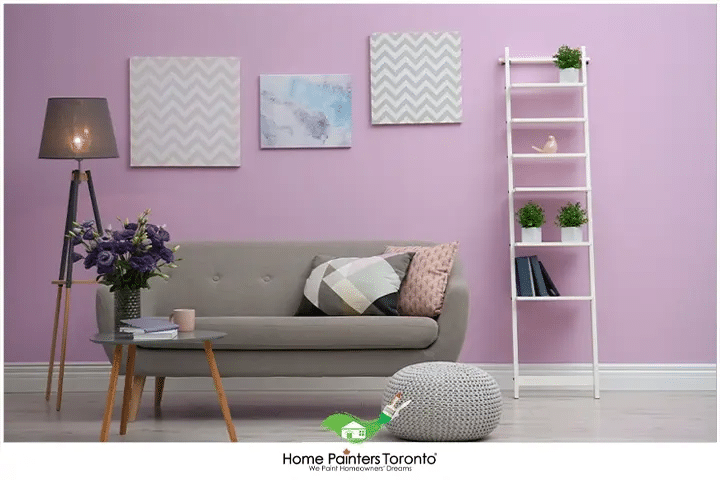 Interior Purple Wall Painting