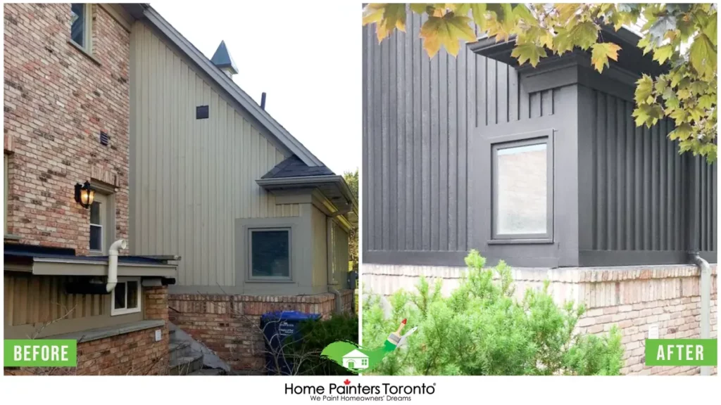 window trim painting before and after