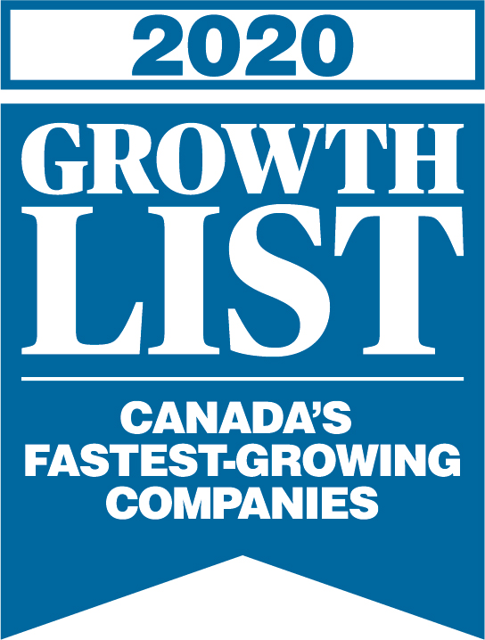 award for Canada's fastest growing companies listed in 2020