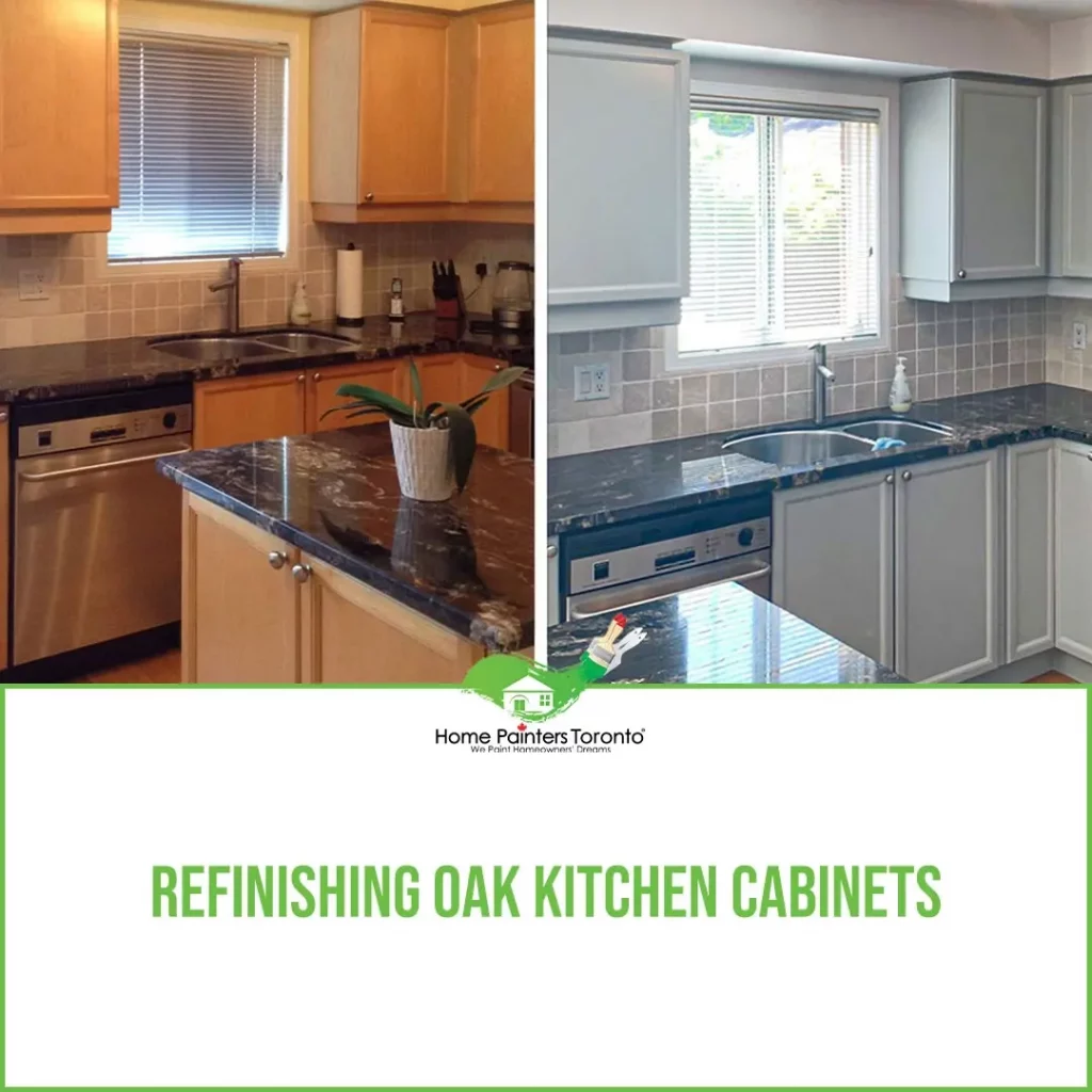 Refinishing Oak Kitchen Cabinets featured