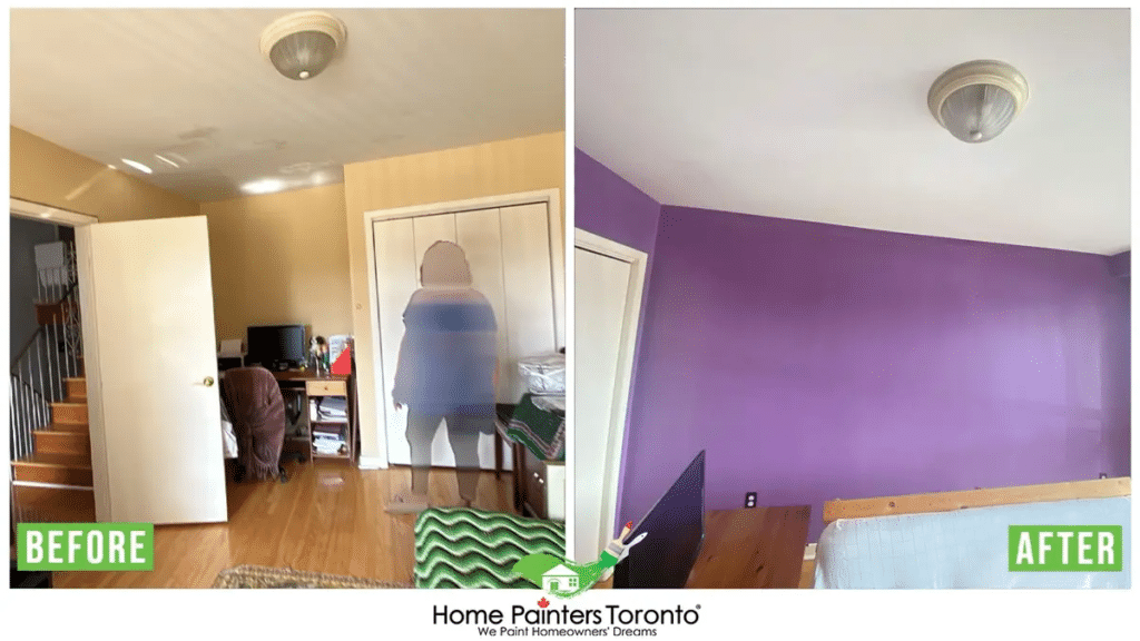 Interior Bedroom Painting Before And After