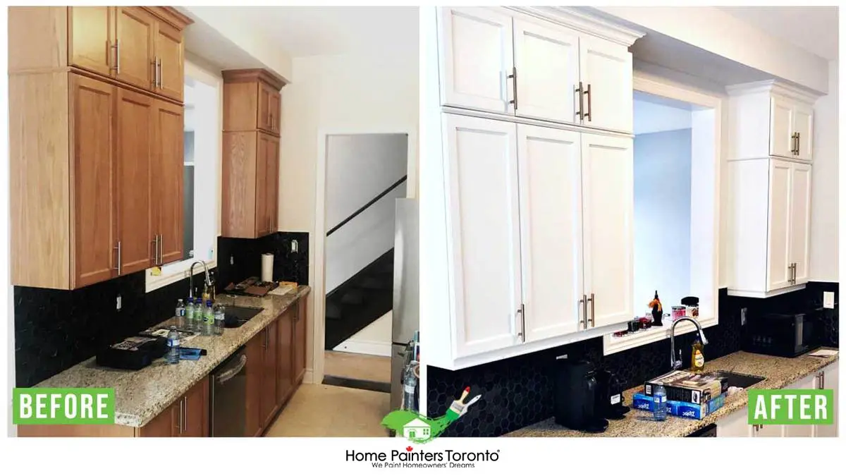before and after kitchen cabinet