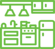 modern kitchen cabinet vector