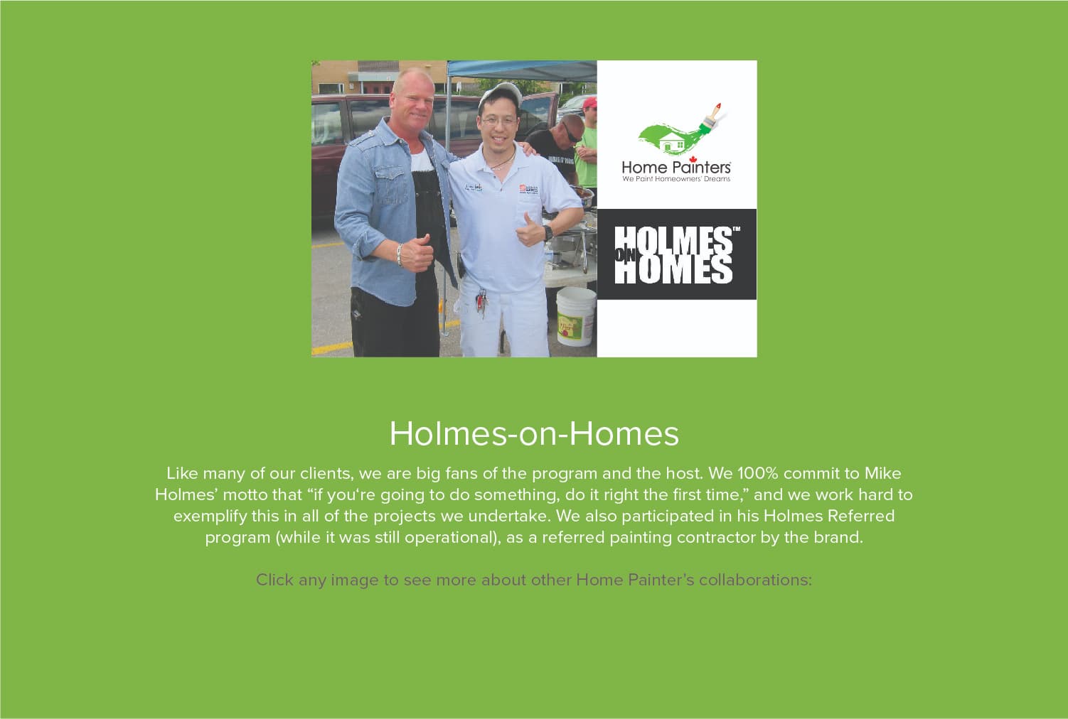 Home painter's collaboration with Holmes on Homes