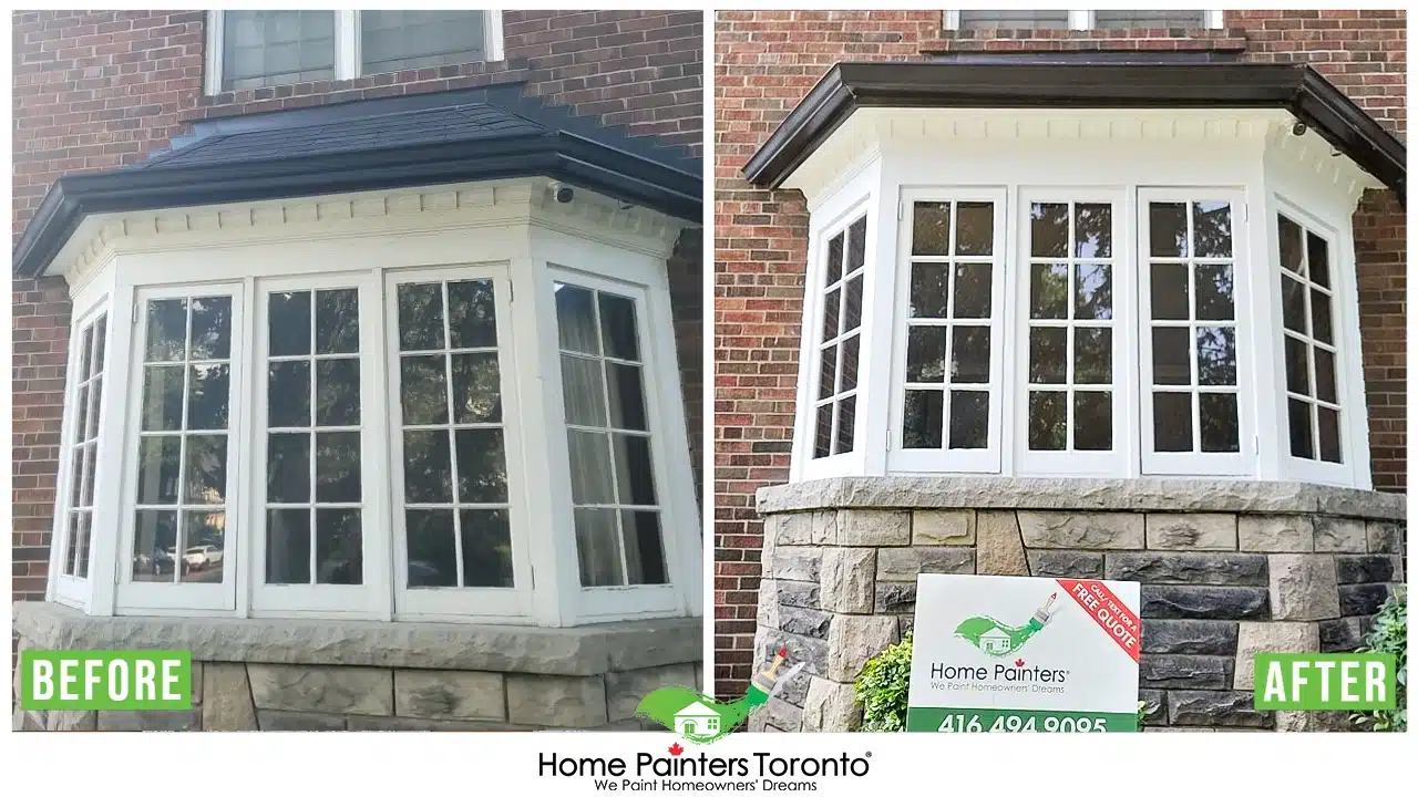 Window Caulking Before and After 1