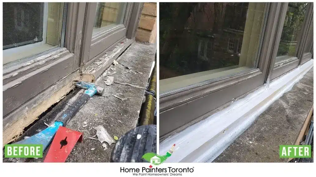 Window Caulking Before and After 3
