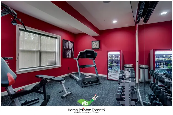 red workout studio room
