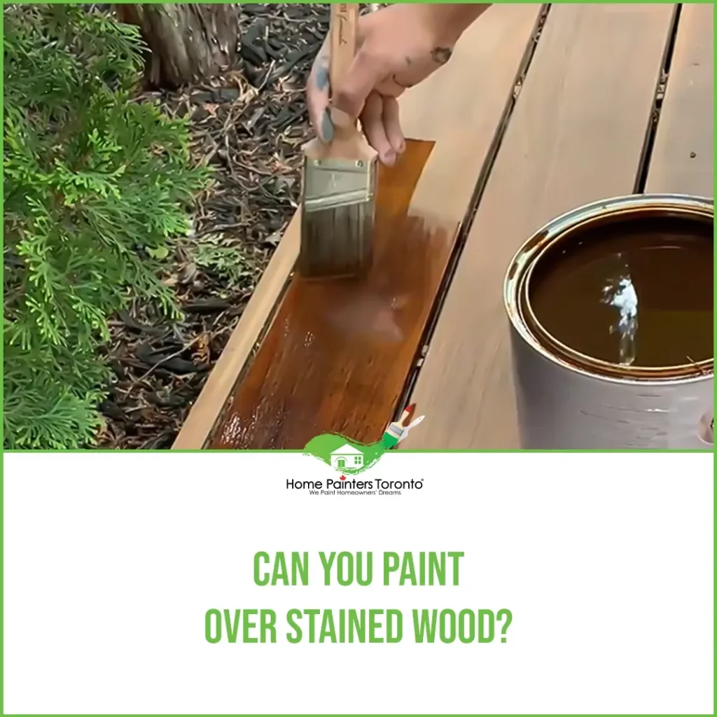 can you paint over stained wood featured