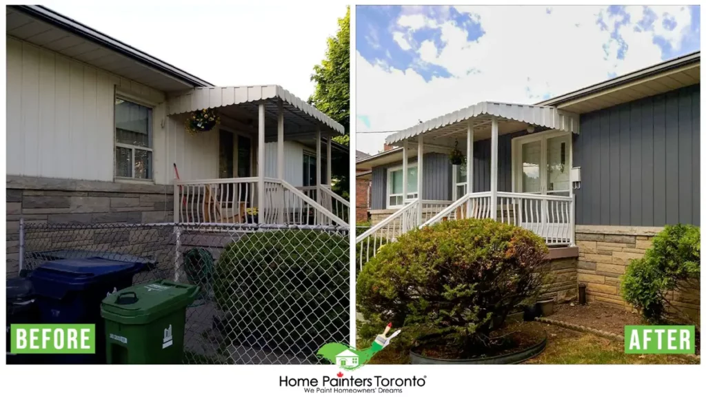before and after exterior painting